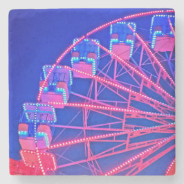 Blauw en rood reuzenrad stenen onderzetter