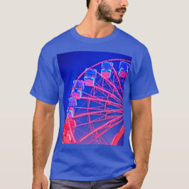 Blauw en rood reuzenrad t-shirt