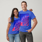Blauw en rood reuzenrad t-shirt (Unisex)