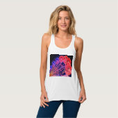 Blauw en rood reuzenrad tanktop (Volledige Voorkant)