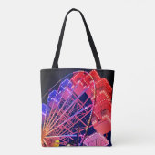 Blauw en rood reuzenrad tote bag (Achterkant)
