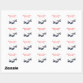 Blauw en Rood Roller Schaats Verjaardag Sticker (Vel)