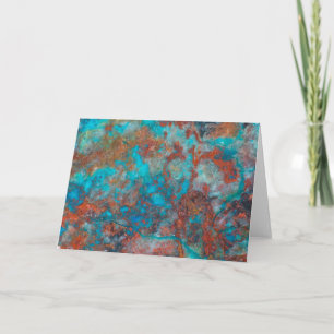 Blauw en rood schattuckite kaart