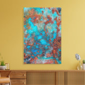 Blauw en rood Shattuckiet Canvas Afdruk (Insitu (Woonkamer))