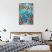 Blauw en rood Shattuckiet Canvas Afdruk (Insitu (Slaapkamer))