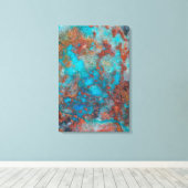 Blauw en rood Shattuckiet Canvas Afdruk (Insitu (Houten vloer))