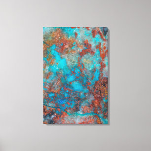 Blauw en rood Shattuckiet Canvas Afdruk
