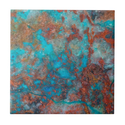 Blauw en rood Shattuckiet Tegeltje (Voorkant)