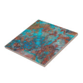 Blauw en rood Shattuckiet Tegeltje (Zijkant)