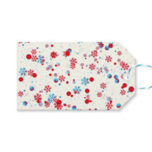 Blauw en rood Snowflake-ontwerp