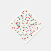 Blauw en rood Snowflake-ontwerp Servet (Hoek)