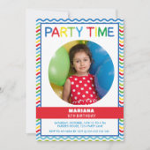 Blauw en rood speeltijd ballonnen met foto kaart (Voorkant)