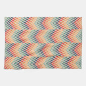 Blauw en rood sportieve Chevron Theedoek (Horizontaal)
