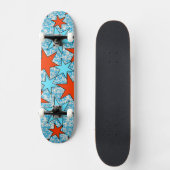 Blauw en rood Star-patroon Persoonlijk Skateboard (Voorkant)