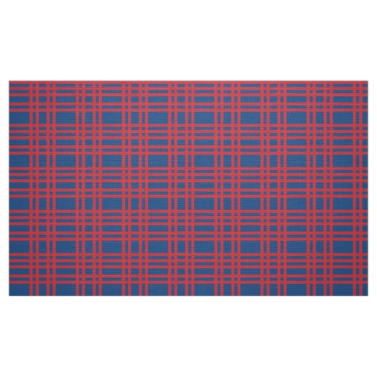 blauw en rood stof (Fat Quarter)