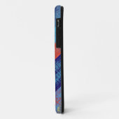  blauw en rood Stripespatroon Abstract Case-Mate iPhone Case (Achterkant/links)