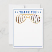 Blauw en Rood TopOne Verjaardag Fighter Pilot Bedankkaart (Voorkant)