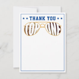 Blauw en Rood TopOne Verjaardag Fighter Pilot Bedankkaart