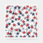 Blauw en rood Vierde dag van onafhankelijkheid jul Servet (Voorkant)