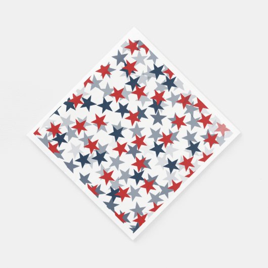 Blauw en rood Vierde dag van onafhankelijkheid jul Servet (Hoek)