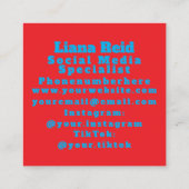 Blauw en rood Visitekaartje (Achterkant)