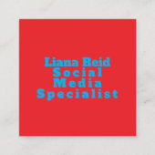 Blauw en rood Visitekaartje (Voorkant)