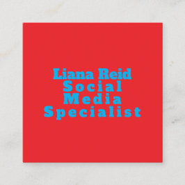 Blauw en rood Visitekaartje