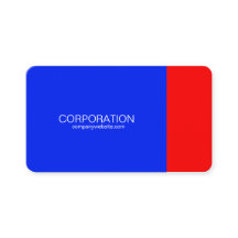 Blauw en rood visitekaartje