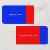 Blauw en rood visitekaartje (Voorkant / Achterkant)