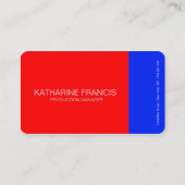 Blauw en rood visitekaartje (Achterkant)