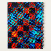 Blauw en rood vlecht, vuil of gekleurd nep planner (Achterkant)