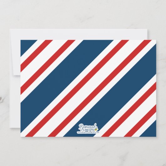 Blauw en rood vliegtuig foto verjaardagsfeestje kaart (Achterkant)