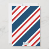 Blauw en rood vliegtuig verjaardagsfeestje kaart (Achterkant)