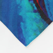 Blauw en Rood Wiel Fleece Deken (Hoek)