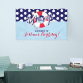 Blauw en Rood, Zeeman, Nautische Verjaardag Spandoek (Beurs)