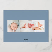 Blauw en Roos botanisch | Aankondiging Folie geboo (Achterkant)