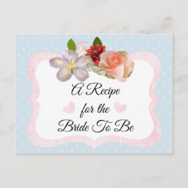 Blauw en Roos Gold Blush Roze Recipe Kaart