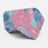 Blauw en roze Abstract Mannen stropdas (Opgerold)