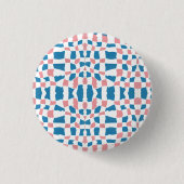 Blauw en roze Abstract Ronde Button 3,2 Cm (Voorkant)