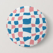 Blauw en roze Abstract Ronde Button 7,6 Cm (Voorkant)