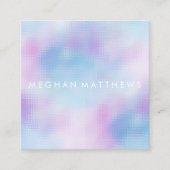 Blauw en Roze Abstracte Beauty Stylist Vierkante Visitekaartje (Voorkant)