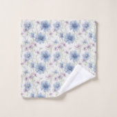 Blauw en roze anemoon bad handdoek (Wasdoekje)