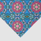 Blauw en roze art Deco Glass Ribbons Elegant Vinta Tissuepapier (Detail)