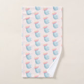 Blauw- en roze Baby flesflesje Bad Handdoek (Handdoek)