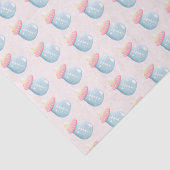 Blauw- en roze Baby flesflesje Tissuepapier (Detail)