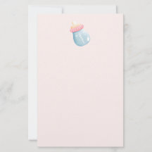 Blauw en roze Baby flesje