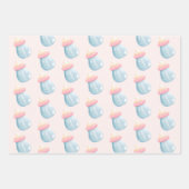 Blauw en roze Baby flesje Inpakpapier Vel (Voorkant)