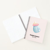 Blauw en roze Baby flesje Notitieboek (Binnen)