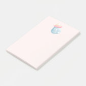 Blauw en roze Baby flesje Post-it® Notes (Schuin)