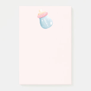 Blauw en roze Baby flesje Post-it® Notes